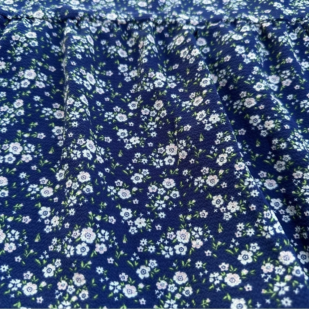 Popular 21 Women's S Blue Floral Smocked Maxi Dress Boho Spaghetti Strap - Picture 5 of 7